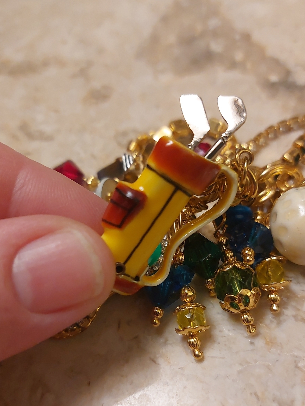 Lunch At The Ritz " Pro Lunch" Braclet 24kt Gold Plated Swarvoski Crystals - Picture 6 of 12